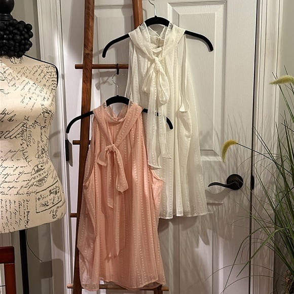 Calvin Klein Women’s Sleeveless Blouses in Pink and Cream, Size 16 NWT - Picture 16 of 16